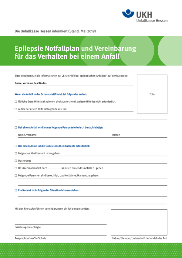 Detailseite: Formulare (PDF) – Notfallplan Epilepsie bei Schulkindern