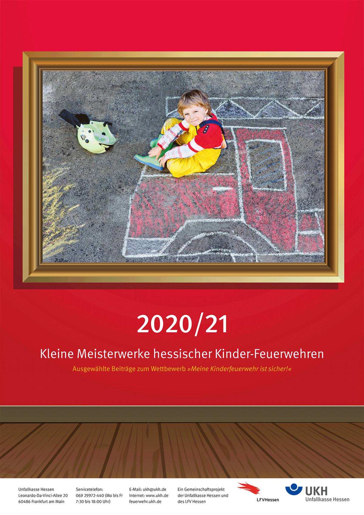 Titelseite des UKH Kalenders mit ausgewählten Beiträgen hessischer Kinderfeuerwehren zum Wettbewerb 2020