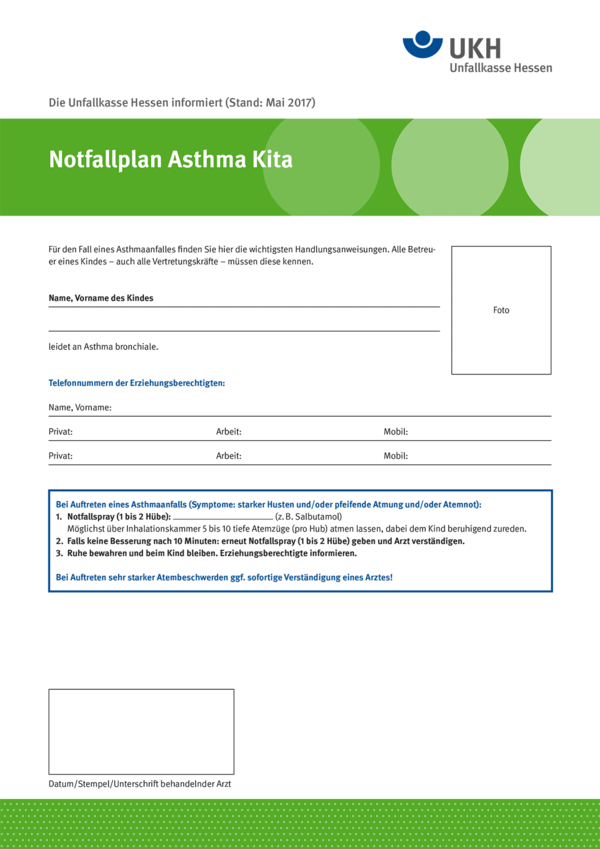 Medium runterladen: Notfallplan Asthma Kita