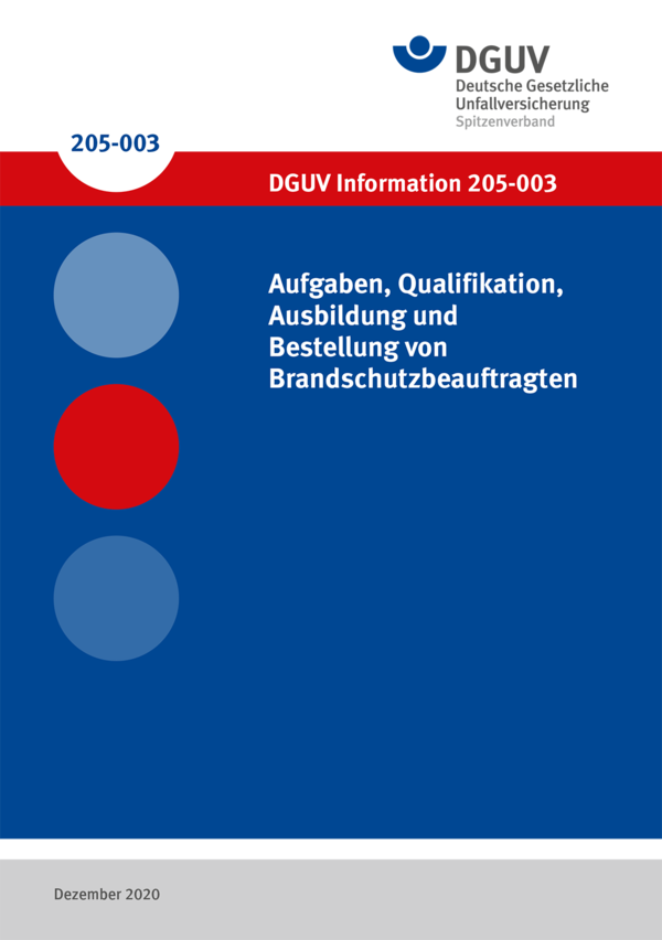 Detailseite: DGUV Informationen – Aufgaben, Qualifikation, Ausbildung und Bestellung von Brandschutzbeauftragten
