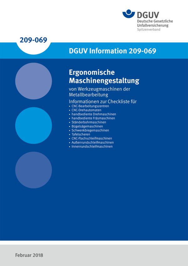 Detailseite: DGUV Informationen – Egonomische Maschinengestaltung - Informationen zur Checkliste